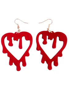 My Heart Bleeds for Me Handmade Resin Earrings - Unique Design, Handmade Craftsmanship