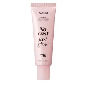 Cast Just Glow Collagen Sunscreen |   SPF 50 Broad Spectrum Face Sunscreen |   Lightweight, Non-Sticky, Hydrating Formula |   Peptide, Cica for Soothing & Glow