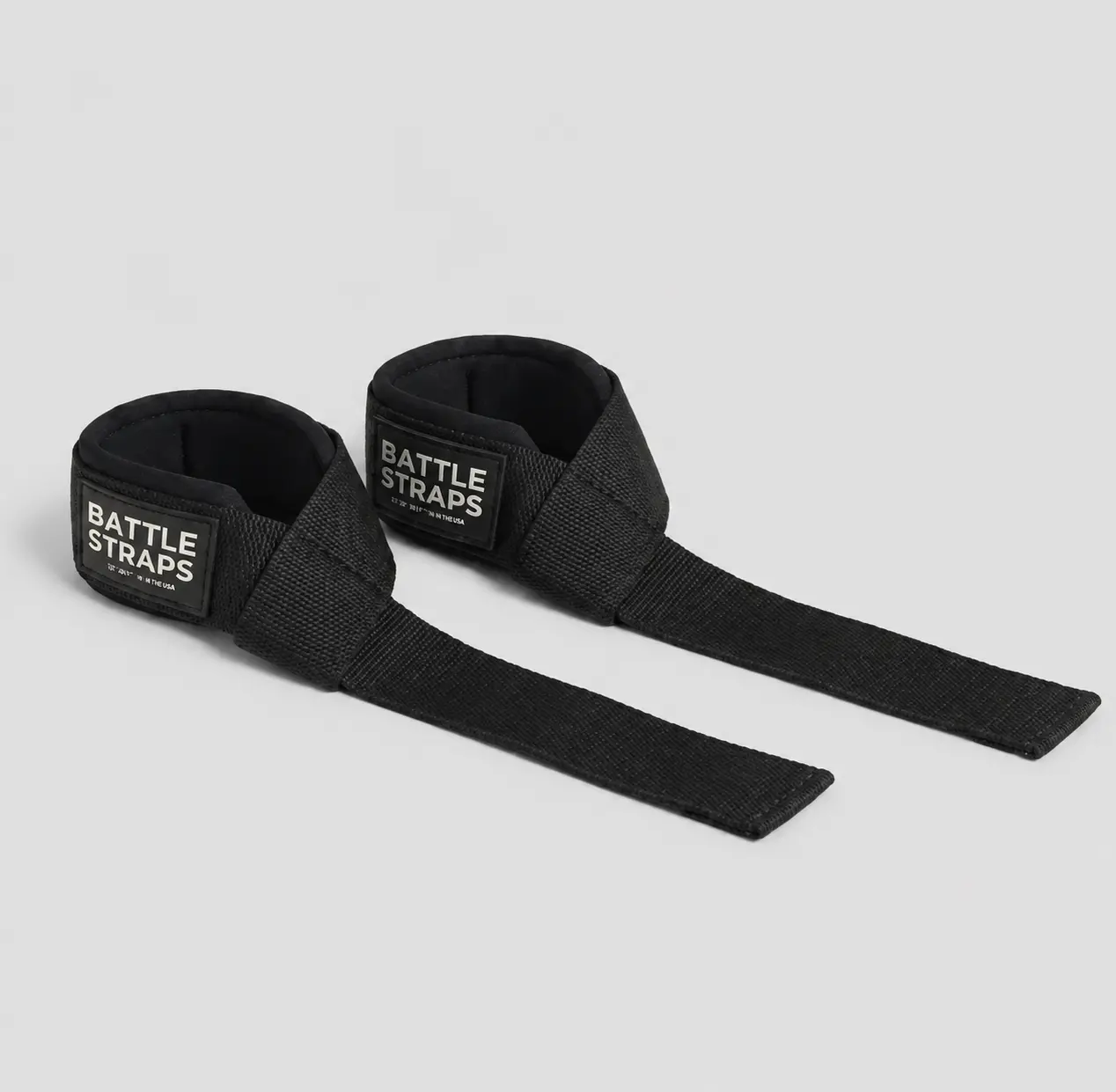 Battle Bunker Lifting Straps 18" Length, 2 Straps per Pack for Powerlifting, Bodybuilding, and Hybrid Fitness - Premium Padded Design