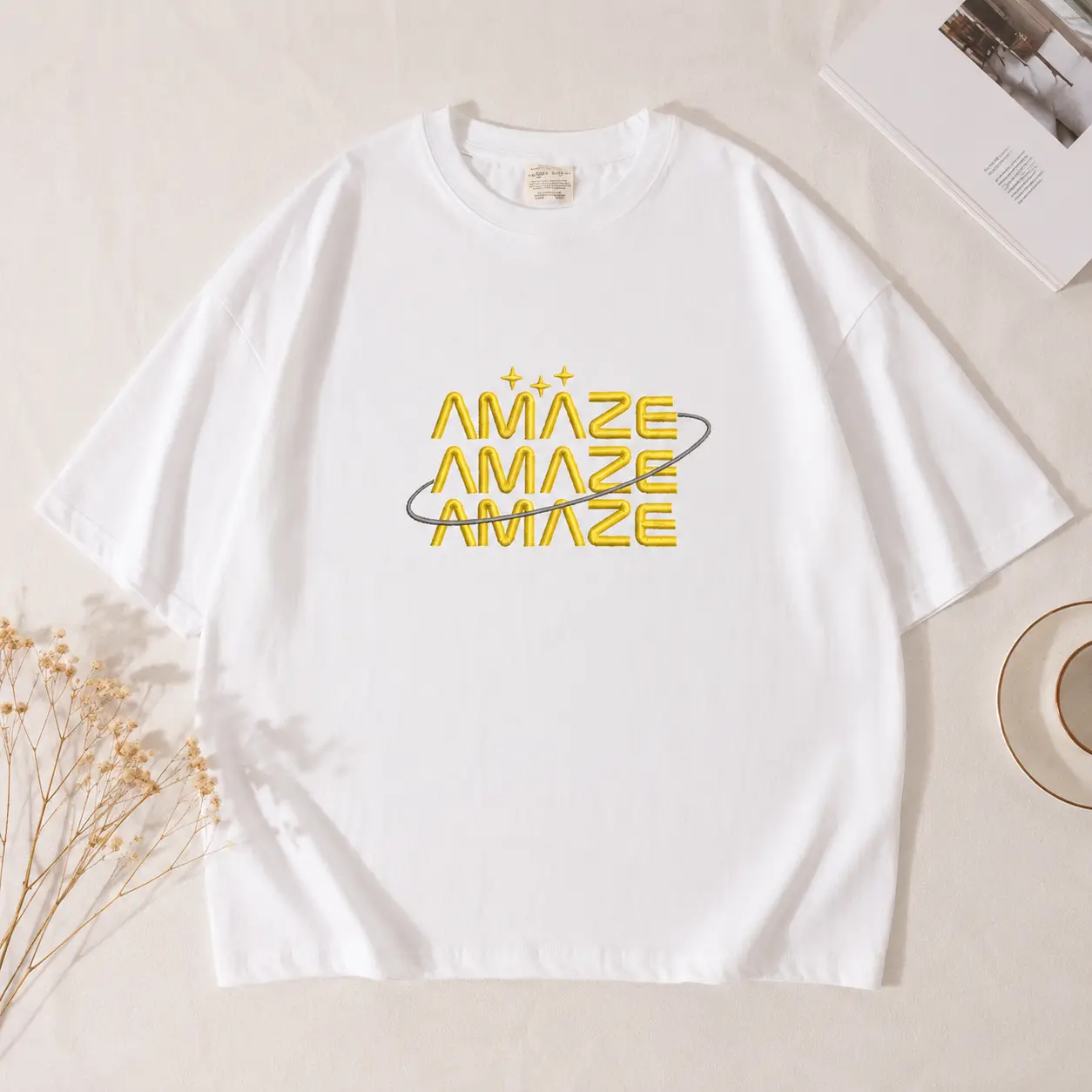 Embroidered Project Hail Mary Shirt | Amaze Quote Embroidery Tee | Sci-Fi Book Lover T-Shirt | Unisex Comfort Colors Inspired Gift
