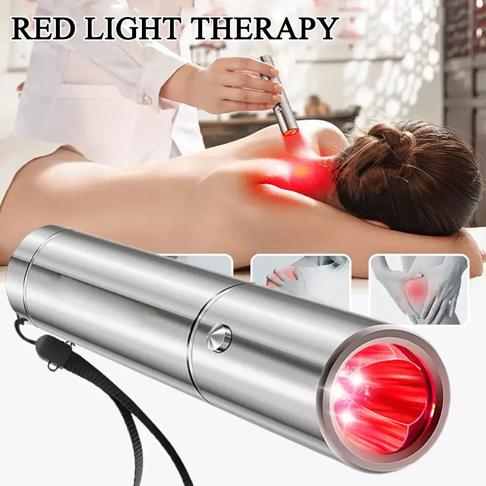 Approved Multi-Wavelength Red Light Therapy Compact Torch with Blue & Near Infrared Light, 460nm-630nm-660nm-850nm-940nm Face & Body Treatment Device, 1-Unit Wellness Alternative, Multi-Wavelengths
