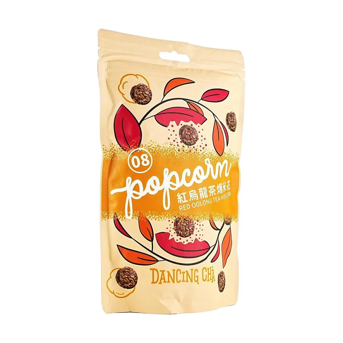 Dancing Tea Red Oolong Popcorn 60g - Unique Flavored Snack, Gourmet Tea Infused Treat, Crispy & Delicious Dancing Tea Red Oolong Popcorn 60g - Unique Flavored Snack, Gourmet Tea Infused Treat, Crispy & Delicious