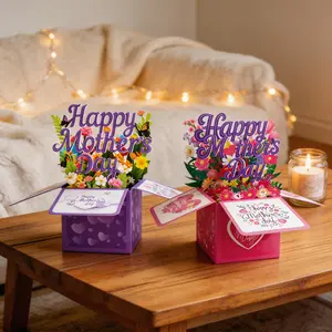 3D Pop-up Box Mother's Day Creative Greeting Card High-end Goddess Day Card with Unique Design and Perfect Gift for Mothers