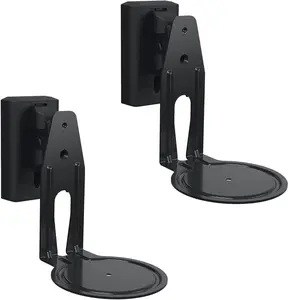 Speaker Wall Mounts for Sonos Era 100 Pair - Swivel & Tilt Speaker Mount with Easy 15-Minute Install - Black, 2-Pack