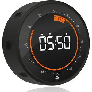 Visual Digital Timer - 60 Min Countdown & Count Up, Large LED Screen with Red Visual Disc,  Silent Timer for , Seniors, Classroom, Kitchen Cooking,  &  Productivity Tool