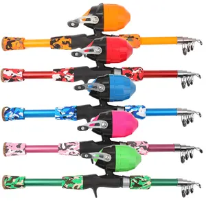 Portable Fishing Rod Reel Combo Set, Five Color Options, Closed Face Reels, Freshwater & Saltwater Use, Ideal for Beginners, Fishing Gear Set