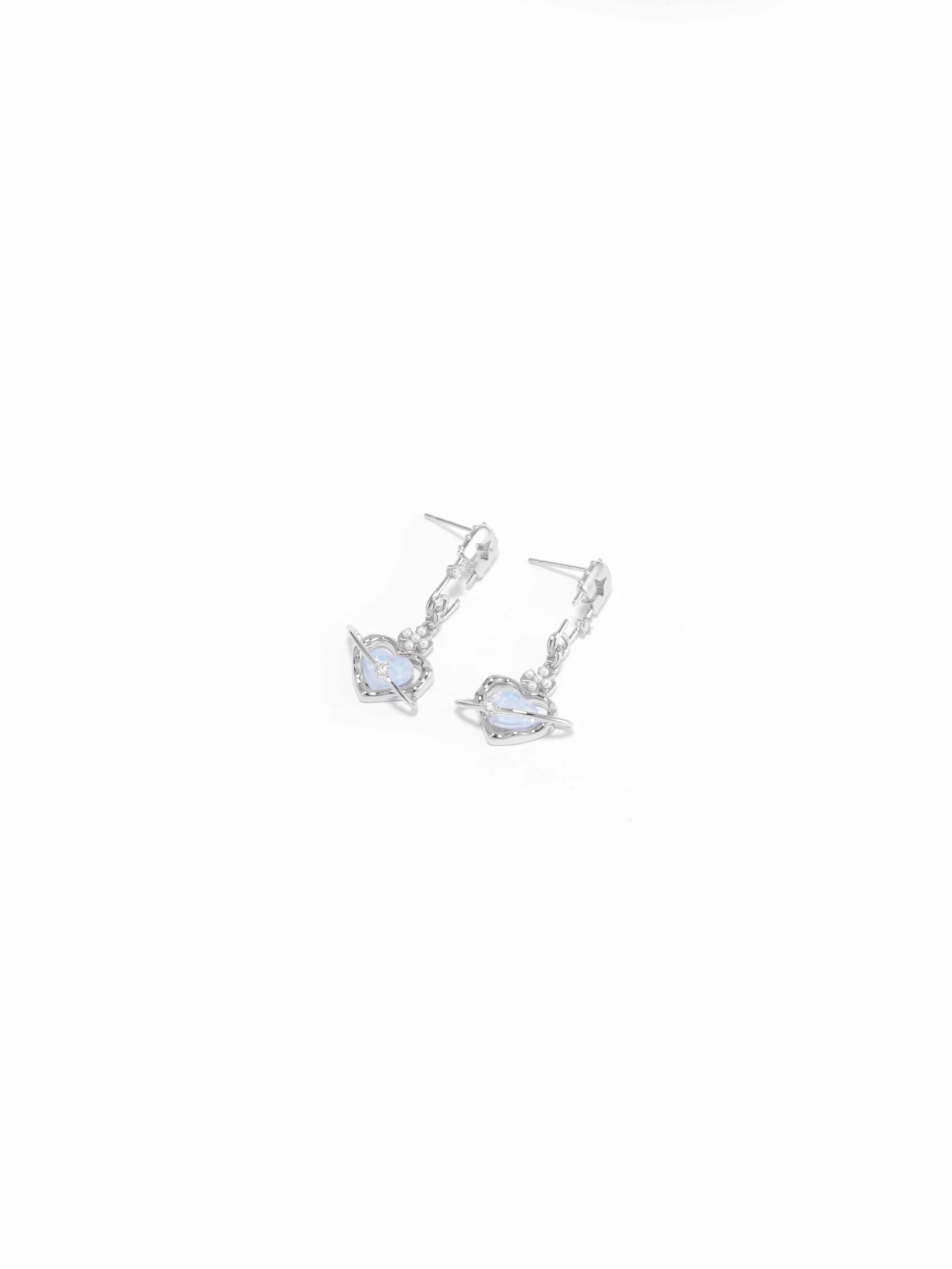 Heart Saturn Earrings