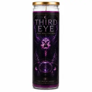 Third Eye Prayer Candle | Intuition, Clarity & Spiritual Insight | 7 Day Intention Candle