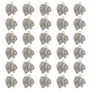 Indian Chief Head Jewelry Pendant for Jewelry Making and Craft Enthusiasts