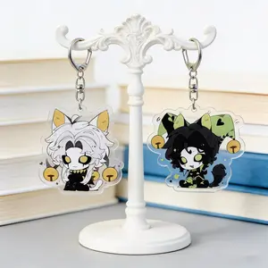 Dark Circus Acrylic Keychain - Emerald Green Clown and Noble Pierrot  Clown Kawaii Bag Charm, Unique Keychains for Personal Style, Cute Keychains for Bags and Keys