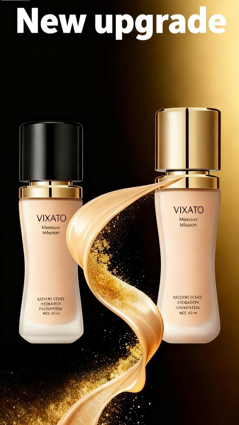 VIXATO Foundation Concealer, Perfect look for most skin, water balance liquid foundation,  Hydrating Makeup, light/neutral/dark