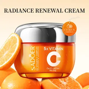 Korean Cream with 5X Vitamin C, Hydrating,Glowing & Repairing Face Cream - Facial Moisturizer for Fine Lines,Wrinkles,Uneven Skin Tone, 1.76 Oz