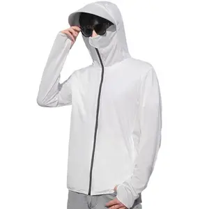 Ice silk mesh sunscreen clothing men's summer thin ruffian handsome outdoor jacket high street hooded sunscreen clothing jacket Menswear Coats