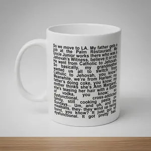 Funny Long Quote Coffee Mug, Sarcastic Storytime Text Cup, Dark Humor Conversation Mug, Viral Meme Style Ceramic Mug, Talkative Morning Coffee Gift Seller SKU:  N/A
