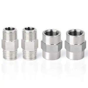 TAISHER 304 Stainless Steel Pipe Fitting, Hex Nipple, Coupling,  Male Thread Pipe, Female Thread Pipe