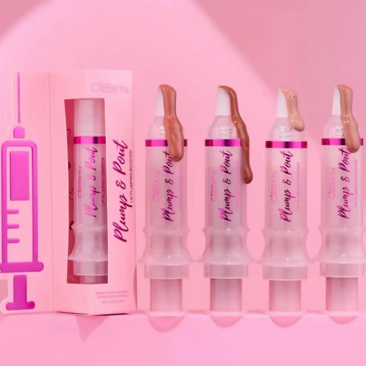 4-Pc Set Beauty Creations plump and Pout Lip Plumping Boosters-Keeper-SoUnbothered-brattitude- bang-bang-VOL 2- Makeup-Cosmetics