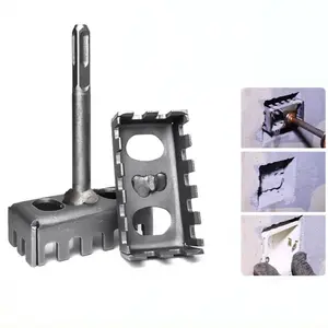 Square Hole Puncher Line Box Slot Cutter, Durable Wear-Resistant Quick Hardening, Wall Cable Box Bottom Box Drill Bit Tool