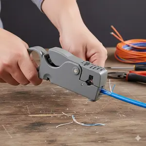 Automatic Wire Stripping and Cutting Tool All-in-One, High Carbon Steel Blade for Home Electrical Projects, Easy Copper Core Cable Stripper, Multi-Size Wire Stripper Cutter, Effortless DIY Electrician Tool, Hand Tools