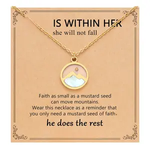 Mustard Seed Necklace for Women Christian Gifts Move Mountains Necklaces Jewelry Religious Faith Graduation Gift