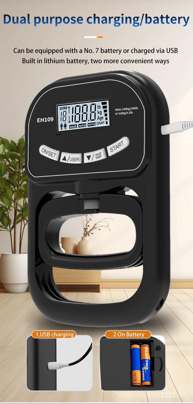 Grip strength hook Dynamometer: Grip Strength Tester. Measure your Grip and Maximize your Strength