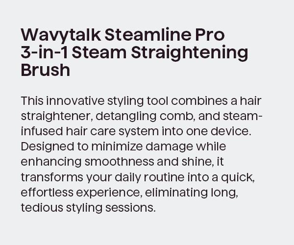 Wavytalk Steamline Pro Steam Hair Straightener Brush Hair Straightening Comb with Scrunchie and Glove Wavytalk Steamline Pro Steam Hair Straightener Brush Hair Straightening Comb with Scrunchie and Glove