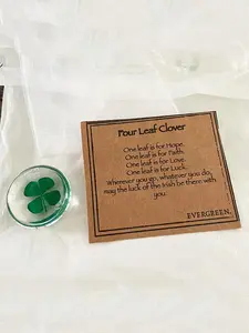 1pc Four-Leaf Clover Crystal Resin Exquisite Accessories, A Small Gift That Brings Luck, Good Luck And Success, A Small Gift For Family And Friends