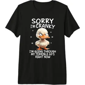 100% Premium Cotton Duck Sorry I'm Cranky I'm Going Through My Terrible 60's Premium Tri-Blend T-Shirt