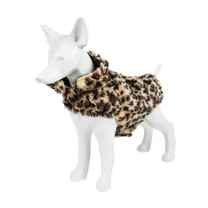 Pet Life Luxe 'Poocheetah' Cheetah Pattern Furog Coat Jacket