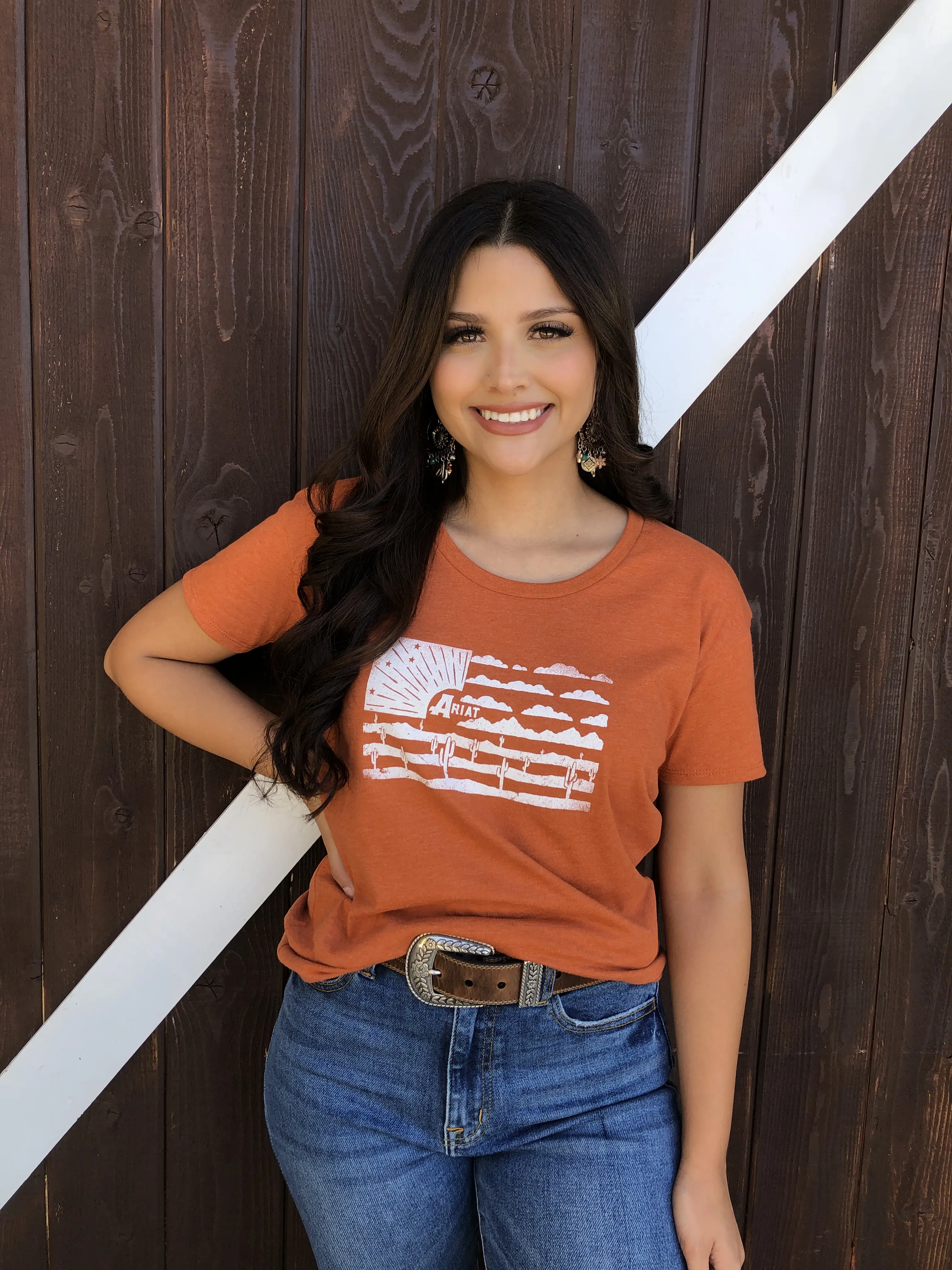 ARIAT – Ariat Desert Flag T-Shirt ( ADOBE HEATHER )