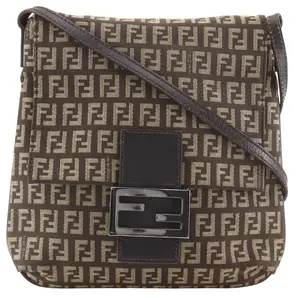 Pre-owned FENDI Canvas Shoulder Bags Zucchino Shoulder Bag