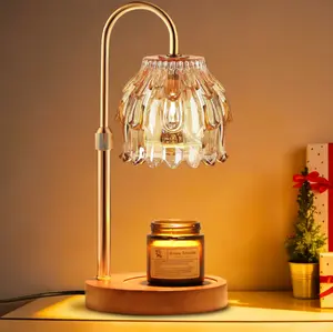 YUELAN Glass Candle Warmer Lamp with Timer Dimmer 2 Bulbs for Jar Candles Mother's Day Birthday Gifts for Mom Women Friend Sister Home Office Decorative Light