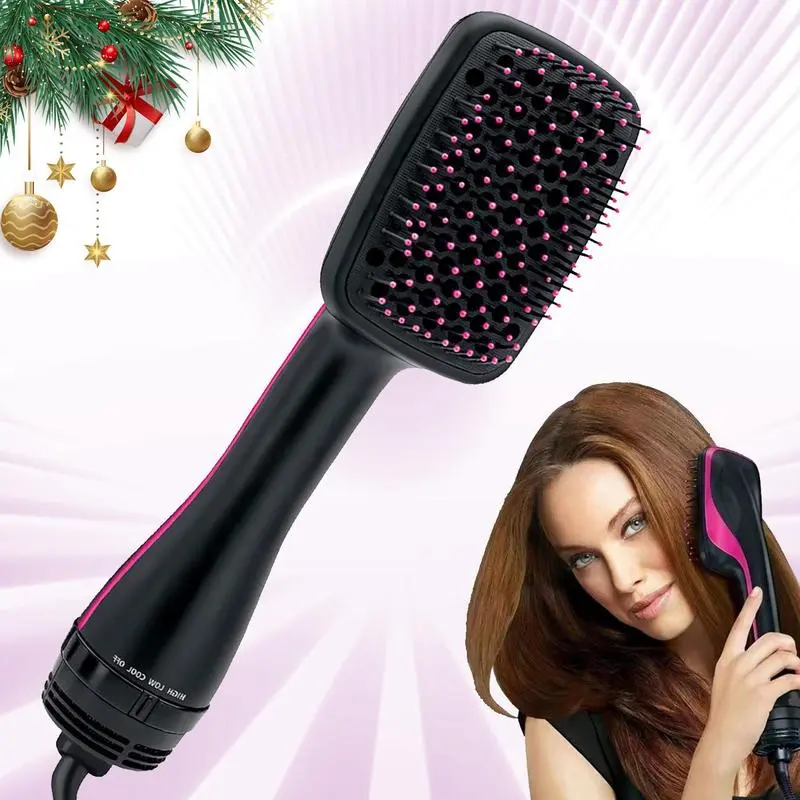 Hair Dryer and Blow Dryer Brush in 1, Negative Ion Hair Dryer Brush, 1Step Ionic Hair Straightener Brush Hair Dryer Hot Air Brush, Hair Styling Tool Straightening Drying Smooth Hair for All Hair Types