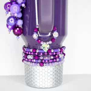 Purple Tumbler Handle Charm Bracelet