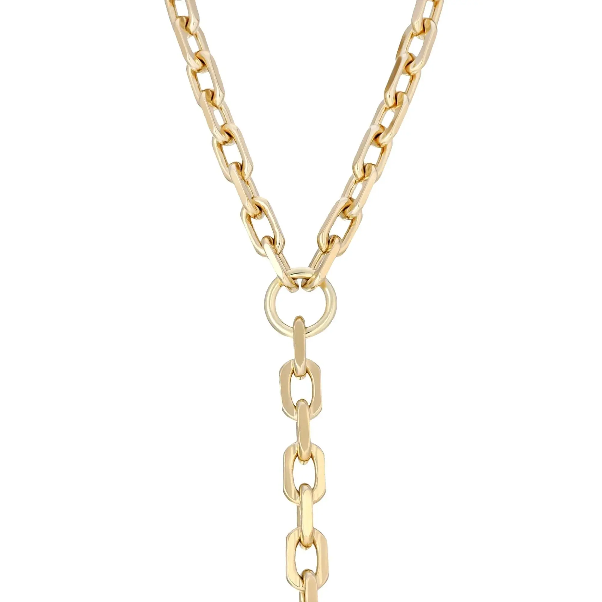 Lennon Lariat Necklace with Gold Chain and Pendant