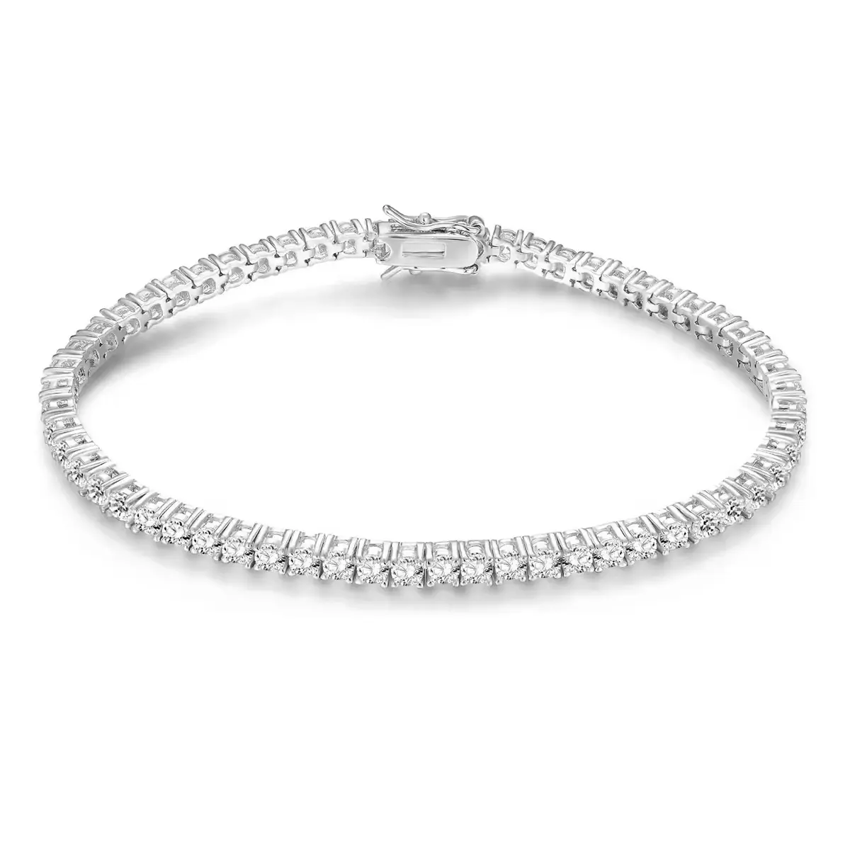 2MM moissanite tennis bracelet for women, luxurious and high-end, birthday gift for girlfriend and best friend