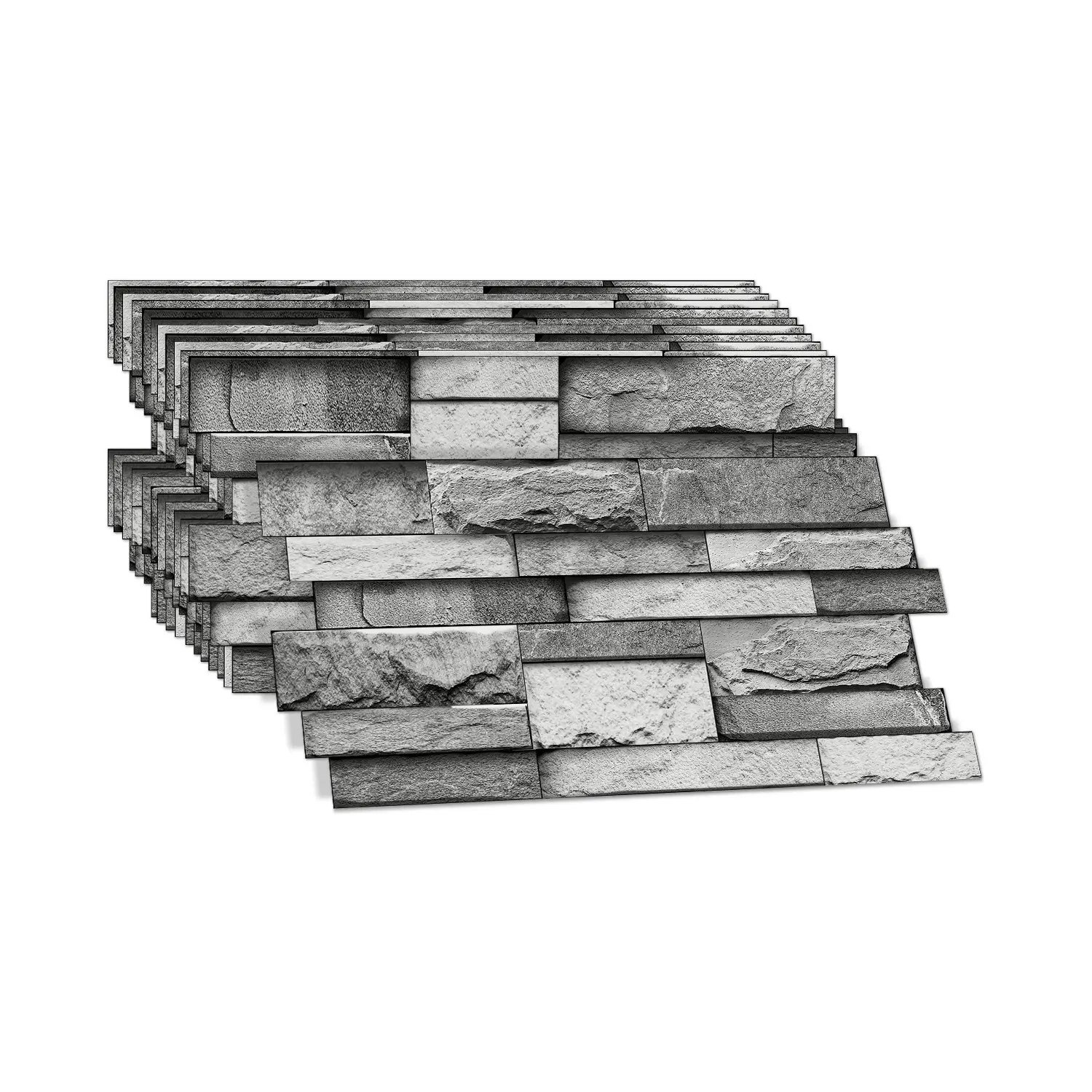 Marble Shaped PVC Self-Adhesive Tiles, Waterproof and Stain Resistant for Kitchen and Bathroom, Imitation Stone Wall Decor for Living Room and Bedroom