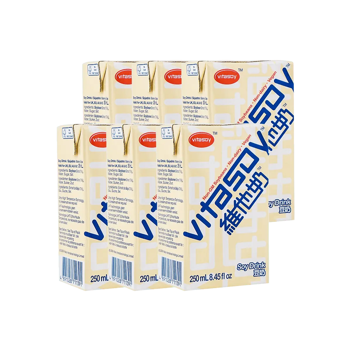 VITASOY Original Soy Milk Drink, 250ml Cartons (6-Pack) - Authentic Hong Kong Taste, Non-GMO, Dairy-Free VITASOY Original Soy Milk Drink, 250ml Cartons (6-Pack) - Authentic Hong Kong Taste, Non-GMO, Dairy-Free