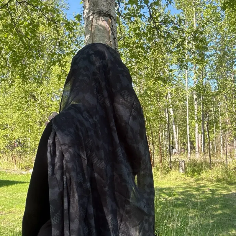 Black lace hijab