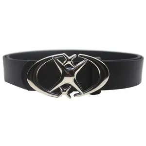 Gothic Men Women Cross Metal Buckle Belt Punk Moon Star Classic and Fashion
