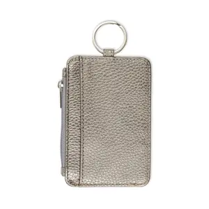Silver Shimmer Zipper Wallet