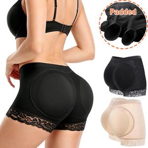 Women's Contrast Lace Butt Lifter Panties Padded Shapewear Fajas BBL Hip Enhancer Pads Shorts  Underwear Tummy Control Boyshorts for Women, Ladies Shapewear Bottoms for Daily Wear
