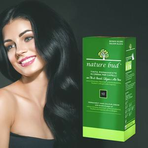 CR10 Nature Bud  Black Hair Color by Nature Bud, No Harsh Chemical Odor and Scalp Irritation, Soft Natural Black Tone Without Dry Frizzy Hair, Plant-Based Hair Dye for Daily Use cover root