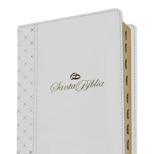 Biblia manual NTV, letra grande con Filamentt (SentiPiel, Blanco, Índice, Letra Roja) (Spanish Edition)