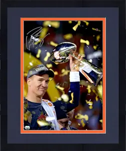 Framed Peyton Manning Denver Broncos Autographed 16" x 20" Super Bowl 50 Champions Celebration Photograph - Fanatics Authentic Certified