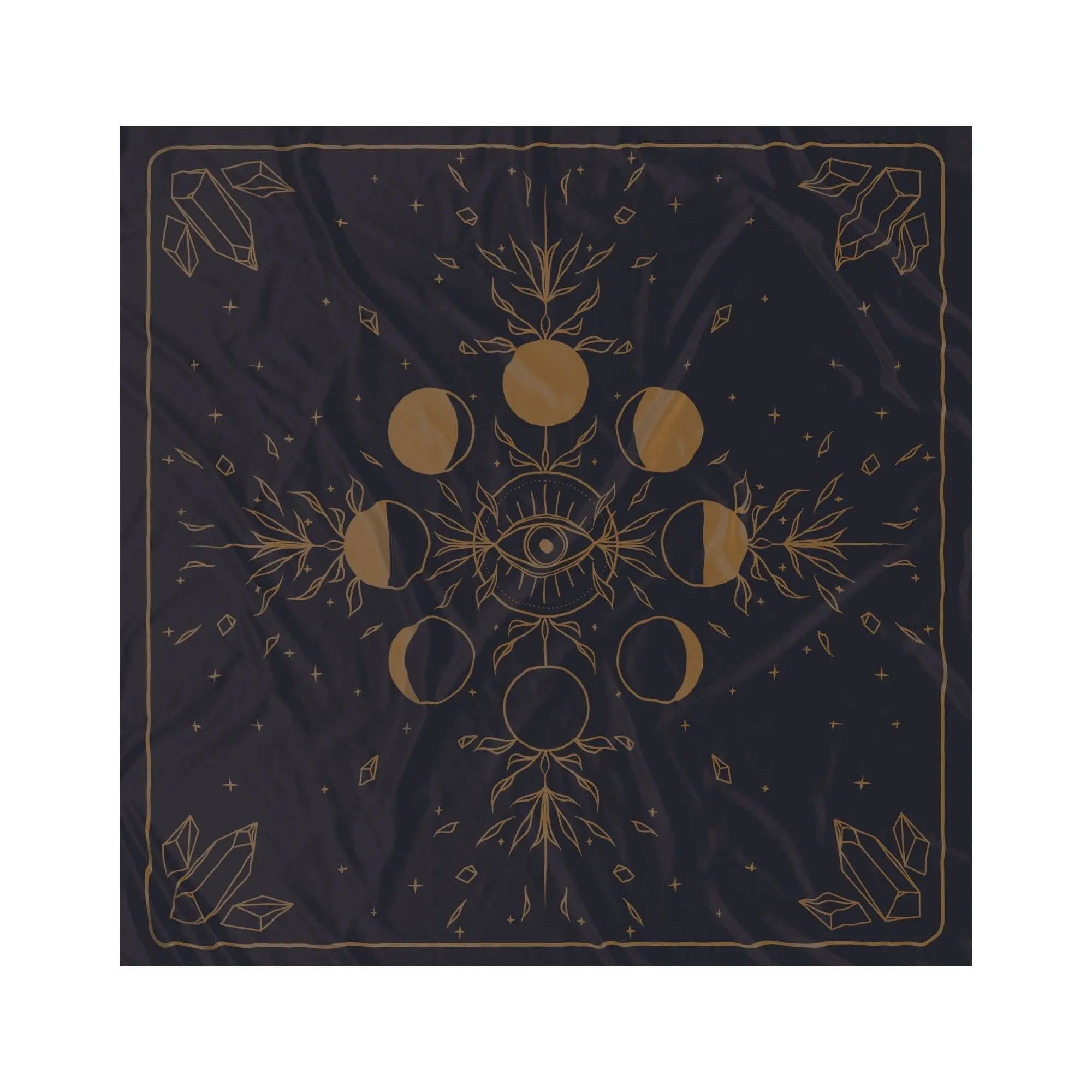 Lunar and Evil Eye Altar Cloth for Divination and Rituals