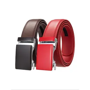 Men's Business Fashion Automatic Buckle Belt, Minimalist Casual Waistband for Jeans Trousers, Trendy All-match & Exquisite Belt for Birthday Gift