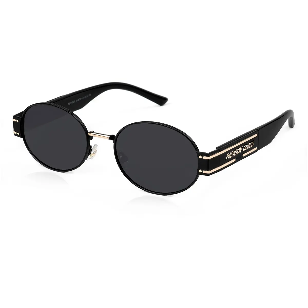 Retro oval sunglasses, women's and men's, polarized, retro small rectangular elegant sunglasses, metal, SM0102