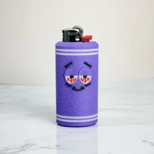 Lit Towel Cartoon Lighter Sleeve Fits Classic BIC Lightweight Fun & Giftable Accessory for Festivals & Everyday Use