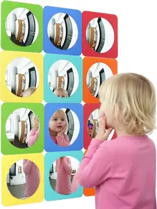 Special Supplies Sensory Bubble Wall Mirror - Interactive Acrylic Mirrors for Wall Decoration and Sensory Toys for Kids Classroom or Home - Room Decor -Visual, Tactile Stimulation - (Pack of 12)