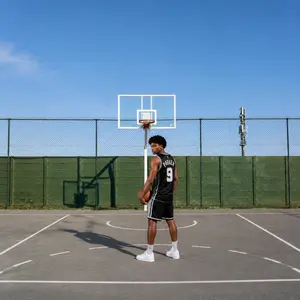 Parker 09 Vintage Hardwood Classics Basketball Jersey, Black Retro Hoops Swingman Tee, Court Culture Streetwear